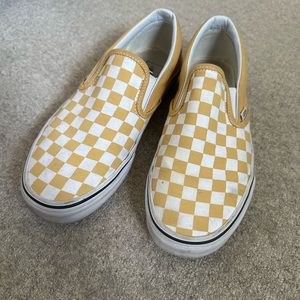 Yellow Checkered Vans